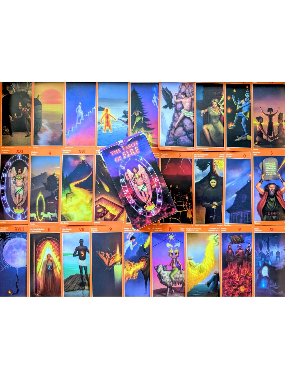 OOP Rare 1st Ed The Tarot of Fire Floreanna Nativio Vintage Lo Scarabeo Deck